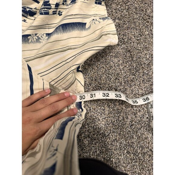 Vintage Point Zero Men’s Button Up Short Sleeve Shirt Blue White 2X EUC - Picture 6 of 6